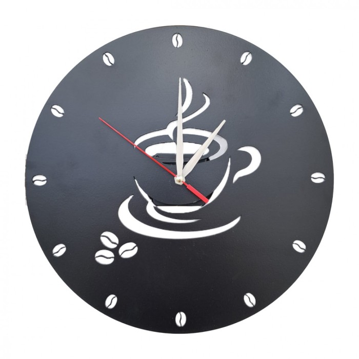 Ceas perete metal Cafea 30 cm