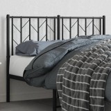 vidaXL Tăblie de pat metalică, negru, 120 cm 374468