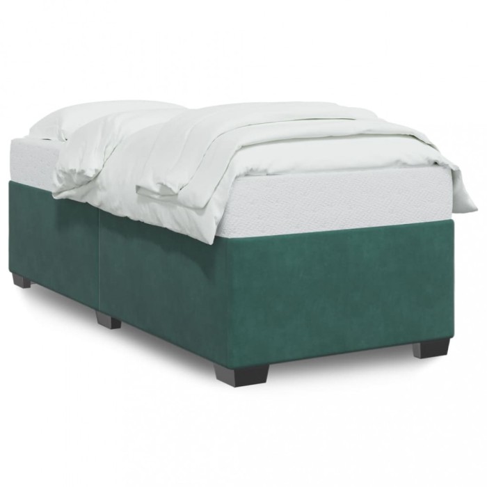 vidaXL Cadru de pat fără saltea, verde &icirc;nchis, 90x200 cm, catifea 3284610