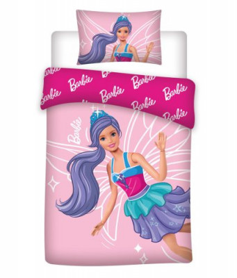 Lenjerie de patut Barbie 100 x 135, 100% bumbac foto