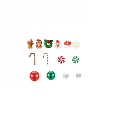 Set 72 decoratiuni de Craciun pentru lumanari Amycute, acril, multicolor foto