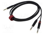 Cablu Jack 6,3mm stereo 3m negru REDS MUSIC