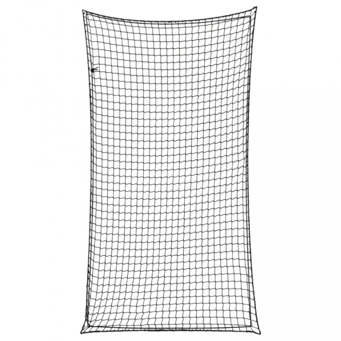 Plasă de remorcă cu funie elastică, negru, 3x1,65 m, PP