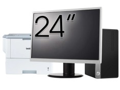 Pachet Calculator Second Hand HP ProDesk 400 G5 MT, Intel Core i5-8500 3.00 - 4.10GHz, 8GB DDR4, 256GB SSD + Monitor 24&amp;quot; + Imprimanta Brother HL-