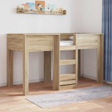 vidaXL Pat Etajat pentru Copii Stejar Sonoma 75 x 190 cm Lemn compozit 3410469
