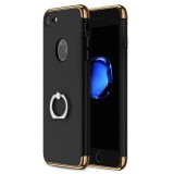 Husa iPhone SE 2 (2020) Neagra, MyStyle Elegance 3in1, Inel Suport, Anti-soc, Anti-zgarieturi