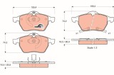 TRW GDB1342 COTEC set placute frana,frana disc