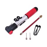 Pompa de mana, My Bicycle, 2 ace, furtun, plastic/aluminiu, rosu/negru
