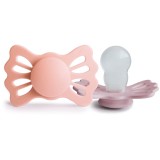 FRIGG Lucky Size 2:6-18 months suzetă Pretty in Peach/Primrose 2 buc