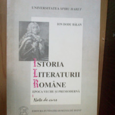 k5 Istoria literaturii romane -epoca veche si premoderna - Ion Dodu Balan