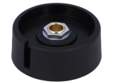 Buton rotativ negru cu indicator poliamidă &Oslash;6mm 40x16mm