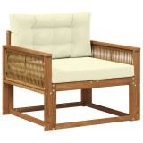 vidaXL Canapea Medie pentru Exterior Lemn Solid de Acacia natural 3438854