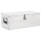 Gossi cutie de depozitare, argintiu, 70x31x27 cm, aluminiu