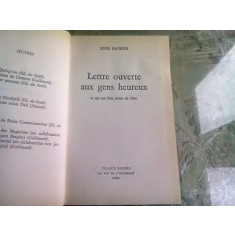 LETTRE OUVERTE AUX GENS HEUREUX - LOUIS PAUWELS