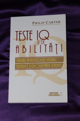 Philip Carter &amp;ndash; Teste IQ si de abilitati foto