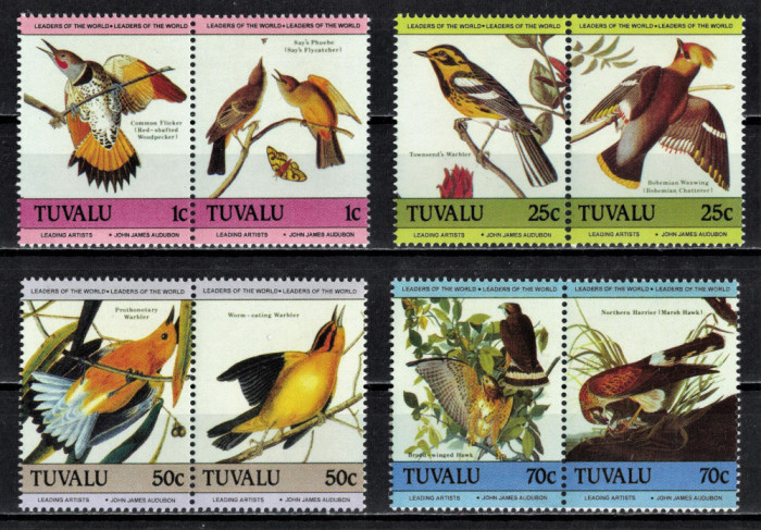 TUVALU 1984 - Pasari exotice/ serie completa MNH