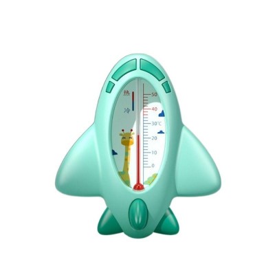 Termometru pentru baie, flippy, plutitor, rezistent la apa, multifunctional, model avion, 11x10x4 cm, verde foto
