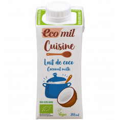 Crema vegetala bio pentru gatit pe baza de cocos, 200ml Ecomil Cuisine