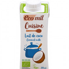 Crema vegetala bio pentru gatit pe baza de cocos, 200ml Ecomil Cuisine