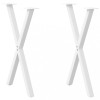VidaXL Picioare de masă &icirc;n formă de X, 2 buc., alb, 50x(72-73) cm, oțel 4012909