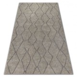 Covor Soft 8050 Zig Zag Boho crem si maro deschis, 120x170 cm, Dreptunghi, Polipropilena
