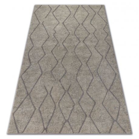 Covor Soft 8050 Zig Zag Boho crem si maro deschis, 120x170 cm