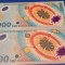 2 Bancnote UNC 2000 lei 1999 Eclipsa Totala de Soare