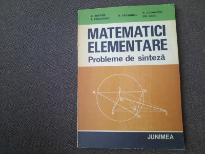 MATEMATICI ELEMENTARE - PROBLEME DE SINTEZA-DAN BRANZEI 26/1 foto