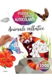 Puzzle creativ din autocolante. Animale salbatice