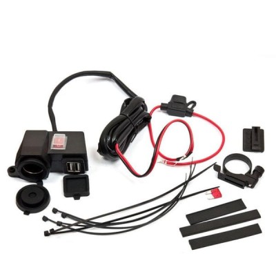 Priza Incarcare USB si BRICHETA ghidon moto atv waterproof foto