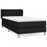 Cumpara ieftin Pat box spring cu saltea, negru, 80x200 cm, textil