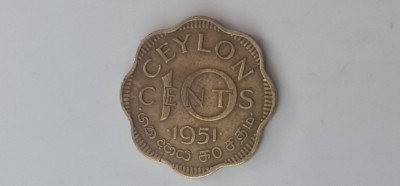 Ceylon - 10 cents 1951 foto