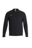 Bluza Barbati Joma Cervino II Neagra - Polar Calduros, Guler Rotund, Fermoar Jumatate - 100% Poliester