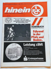 Program meci fotbal FC KAISERSLAUTERN - UNIVERSITATEA CRAIOVA (02.03.1983) foto