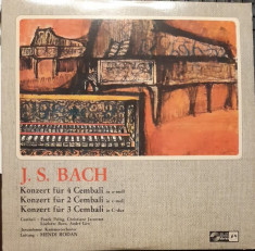 Bach - Konzert fur 4 Cembali in a-moll 2 Cembali in c-moll 3 Cembali Disc vinil foto