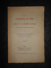 ALPHONSE DE HEYKING - LA CONCEPTION DE L&amp;#039;ETAT ET L&amp;#039;IDEE DE LA COHESION ETHNIQUE foto