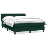 Cumpara ieftin Pat box spring cu saltea, verde inchis, 160x220 cm, catifea