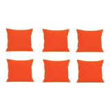 Set 6 Perne decorative patrate, 40x40 cm, pentru canapele, pline cu Puf Mania Relax, culoare orange, Palmonix