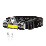 Lanterna de cap SMD/COB AS51740, 2 moduri iluminare, USB