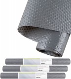 Set de 3 covorase pentru sertar Awnic, plastic, gri inchis, 45 x 150 cm