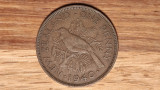 Noua zeelanda - moneda de colectie raruta - 1 penny 1940 - bronz - George VI