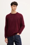 American Vintage pulover de l&acirc;nă culoarea bordo, MRAX18A