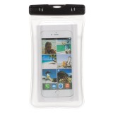 Husă impermeabilă pentru telefon, 21.5x11.5 cm, neagră, cu curea, CMCLASS