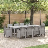 Cumpara ieftin Set de masă pentru grădină 11 pcs Gri deschis Ratan Polt