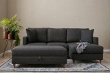 Cumpara ieftin Colțar dreapta Eva Antracit 210x82x195 cm
