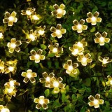 Instalatie solara floricele gheata, 50 led-uri, 5 m, interior/exterior