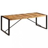 VidaXL Masă de bucătărie, 220 x 100 x 75 cm, lemn masiv de mango