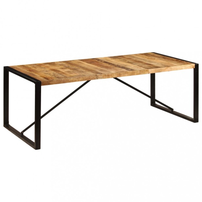 Gossi masa de bucatarie, 220 x 100 x 75 cm, lemn masiv de mango