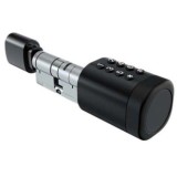 Cilindru smart SmartPass SEATTLE 65 negru cu PIN, Bluetooth si IP65