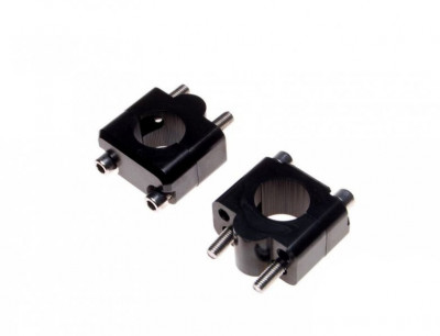 Set adaptor/inaltator prindere ghidon de la 22mm la 28mm, culoare negru Cod Produs: MX_NEW AW5141 foto